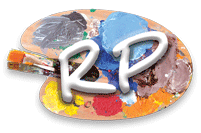 Resource Pack icon showing a painters palette with the letters RP